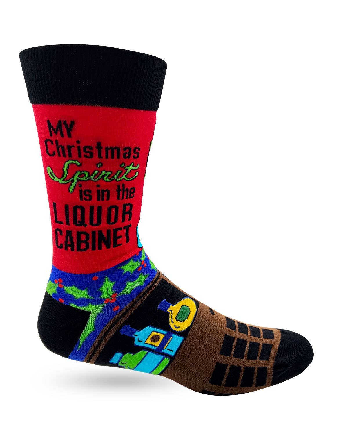 My Christmas Spirit is in the Liquor Cabinet Men's Socks