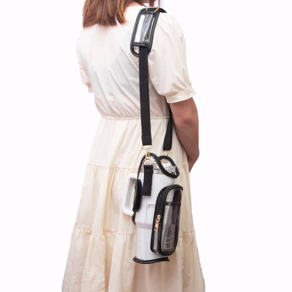 Clear Gameday/Stadium Tumbler Holder Crossbody
