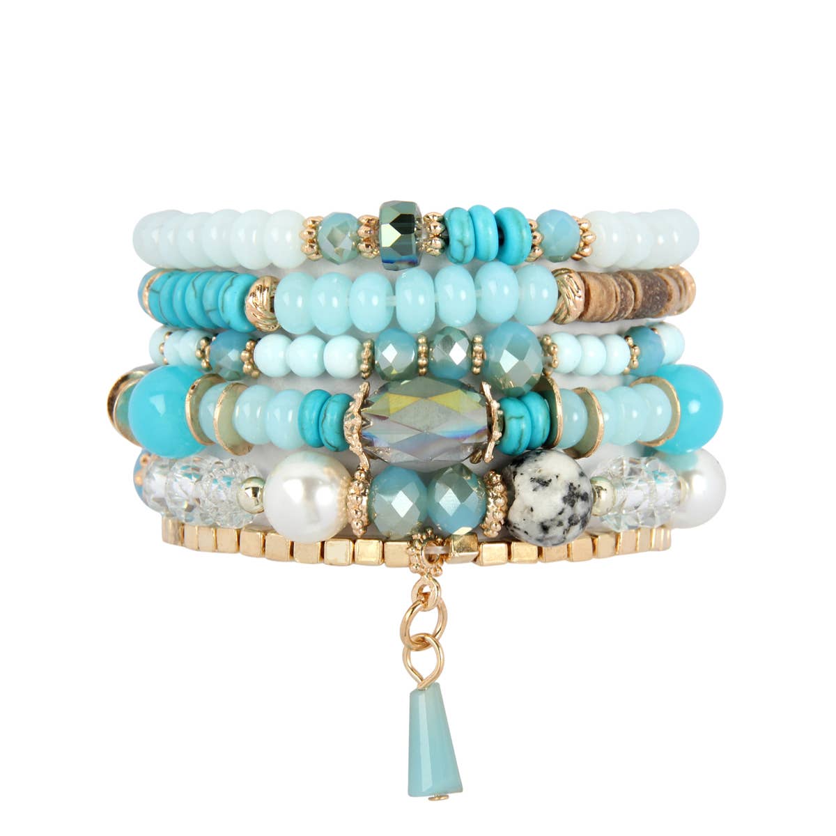 MULTI STONE BEADS STACKABLE BRACELET