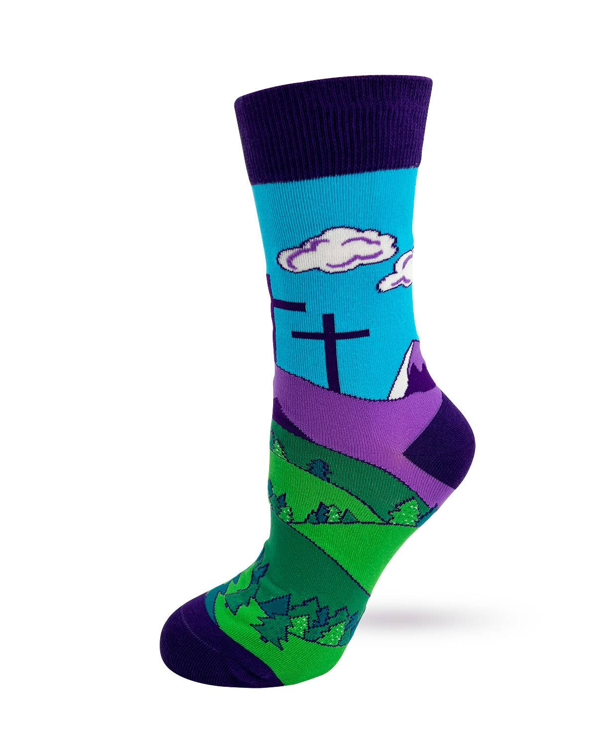 Faith Can Move Mountains Inspirational Women's Crew Socks