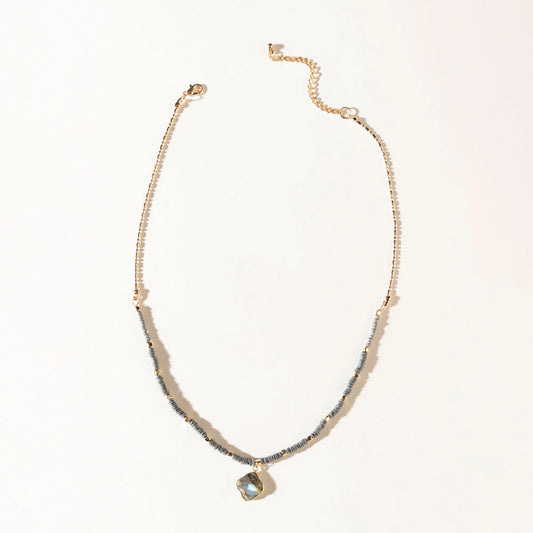 Odessa Stone Necklace In Shadow Quartz
