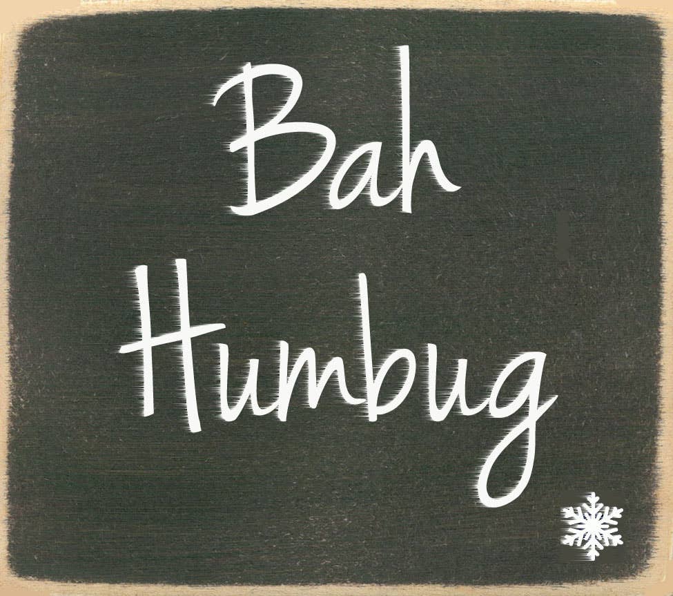Bah Humbug Block Sign