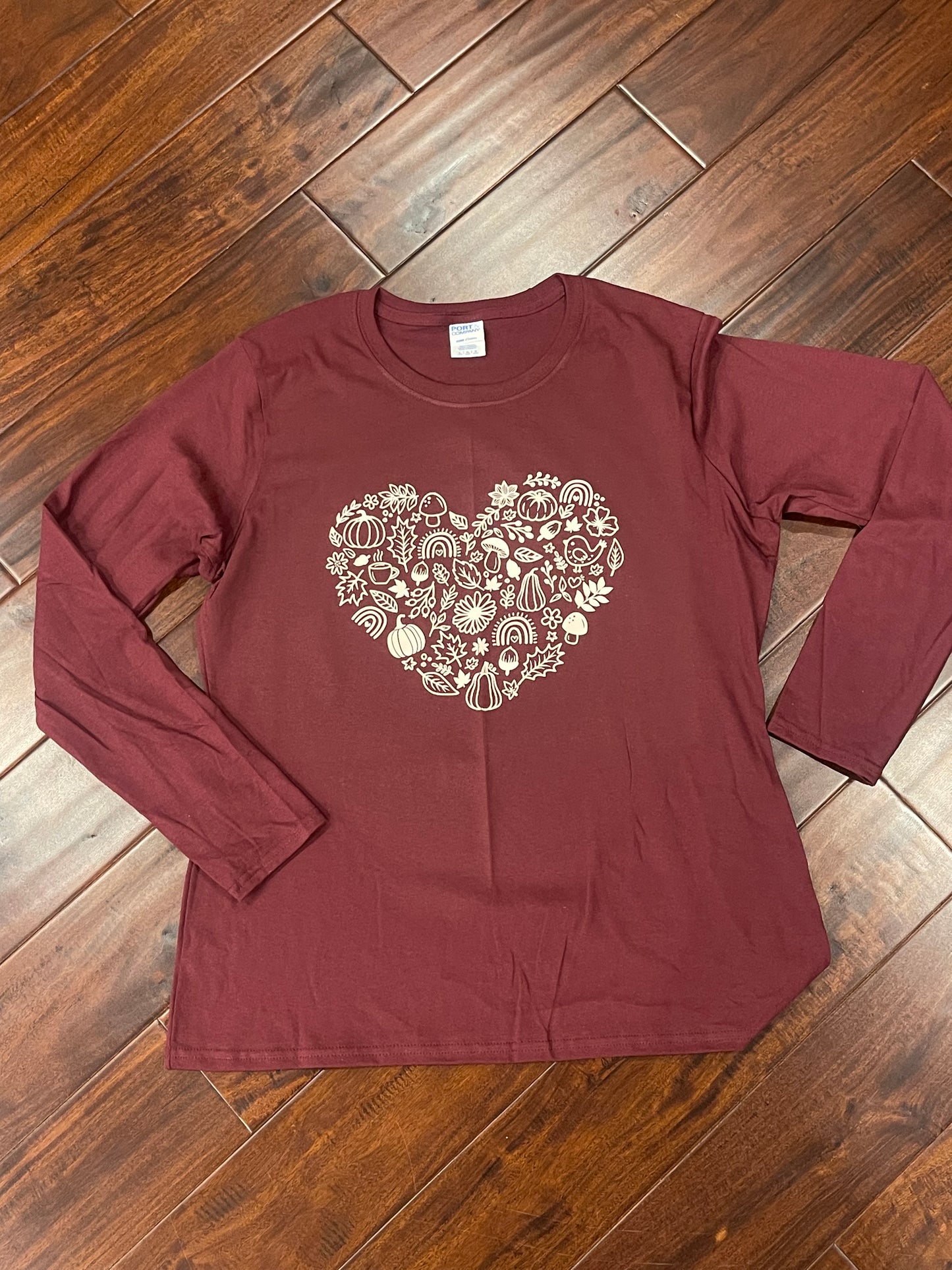Fall Heart Long Sleeve Shirt