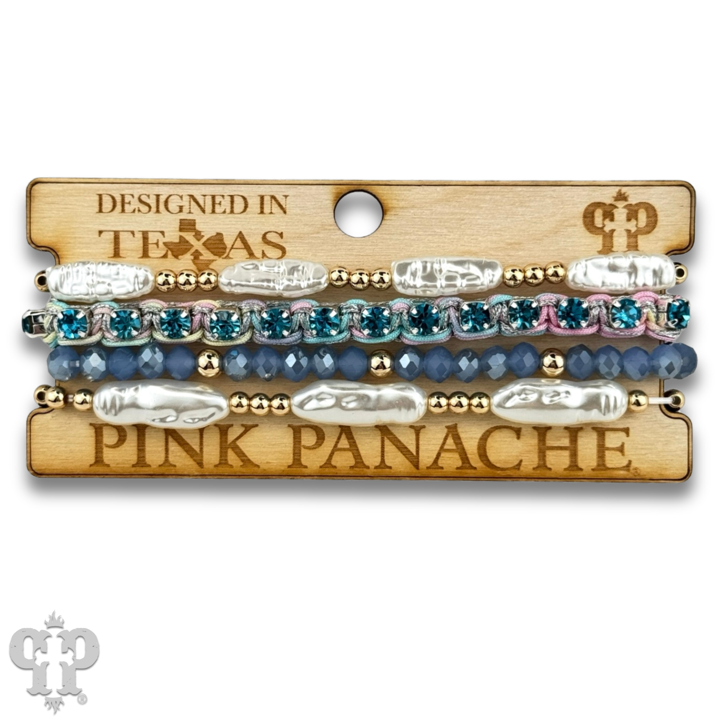 Rhinestone Variety Beaded Bracelet Stack