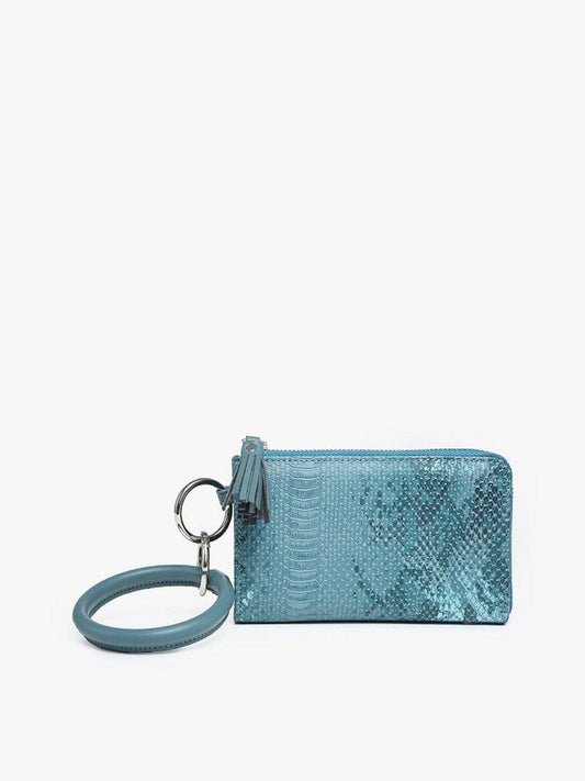 Liv Snake Bangle Wristlet Wallet in Vegan Leather