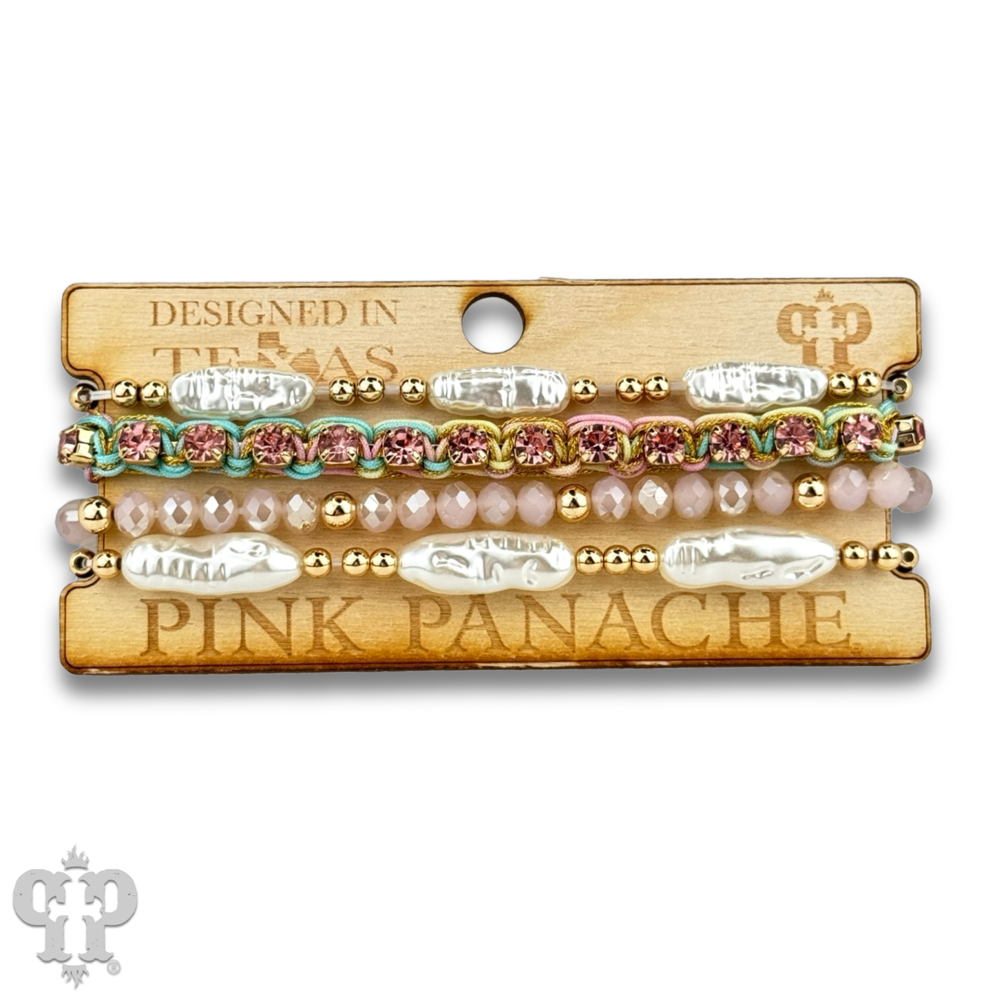 Rhinestone Variety Beaded Bracelet Stack