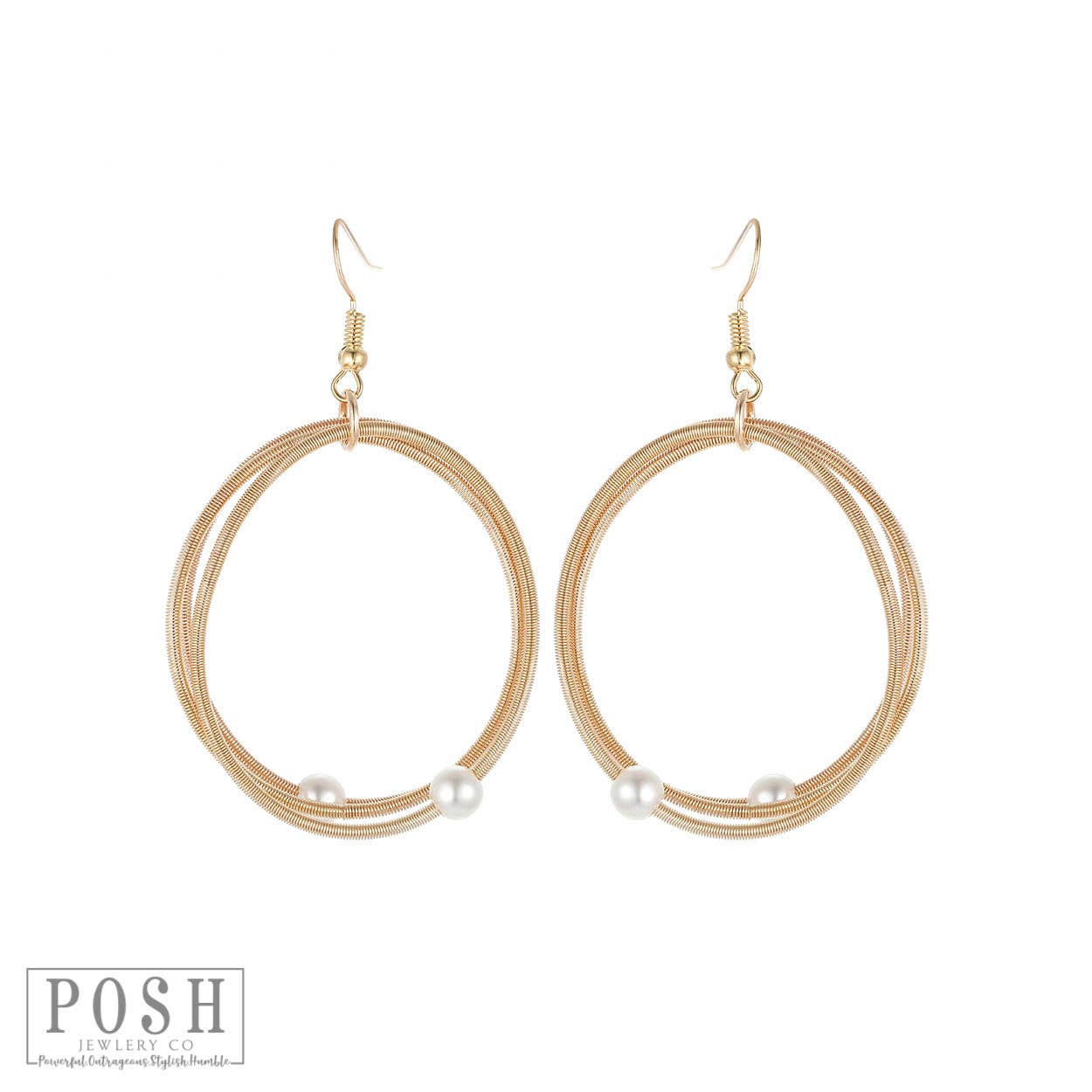 Guitar String Circle Earrings