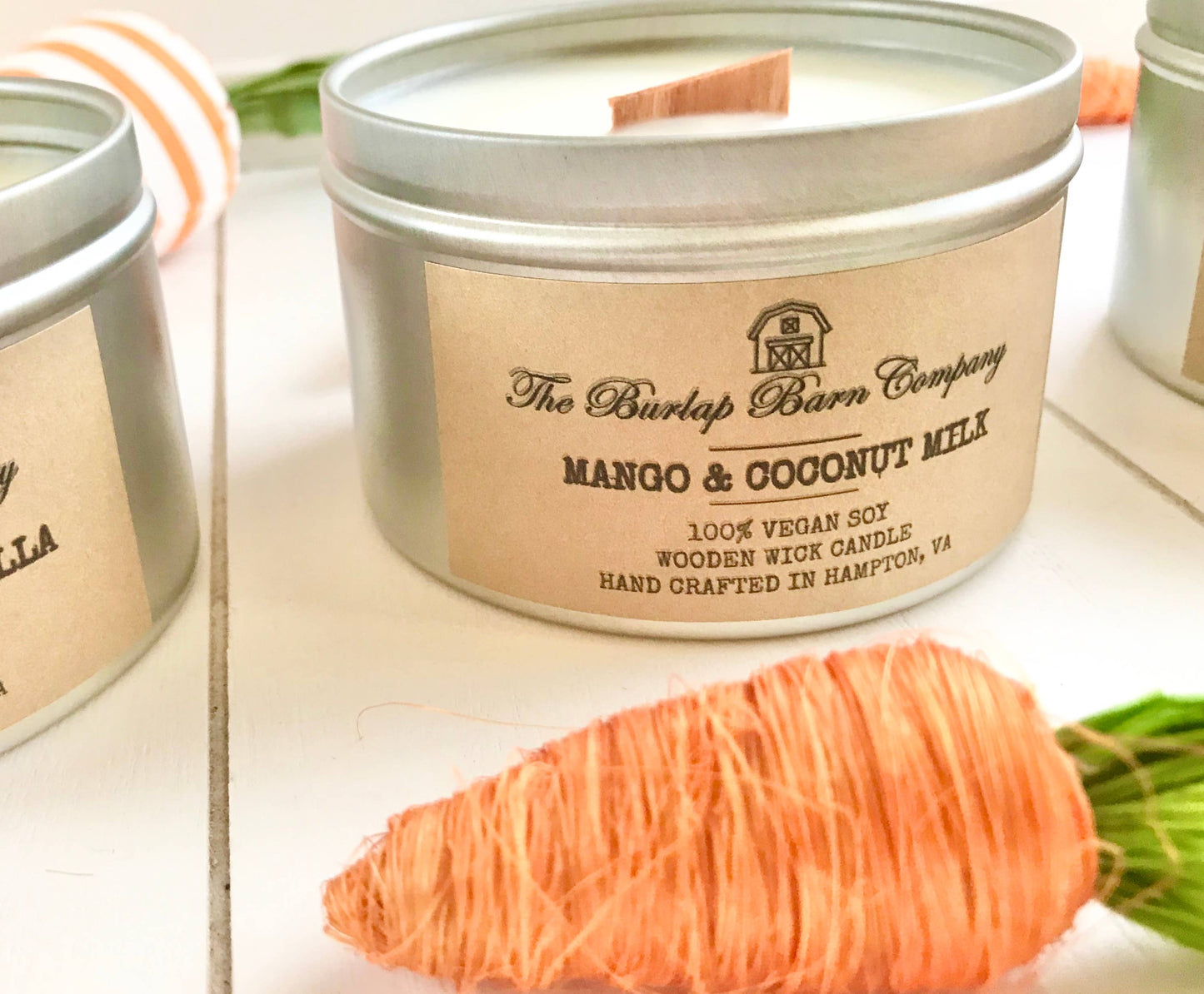 8 oz Handpoured Wooden Wick Soy Wax Candle Tins: Low Country Walk Scent