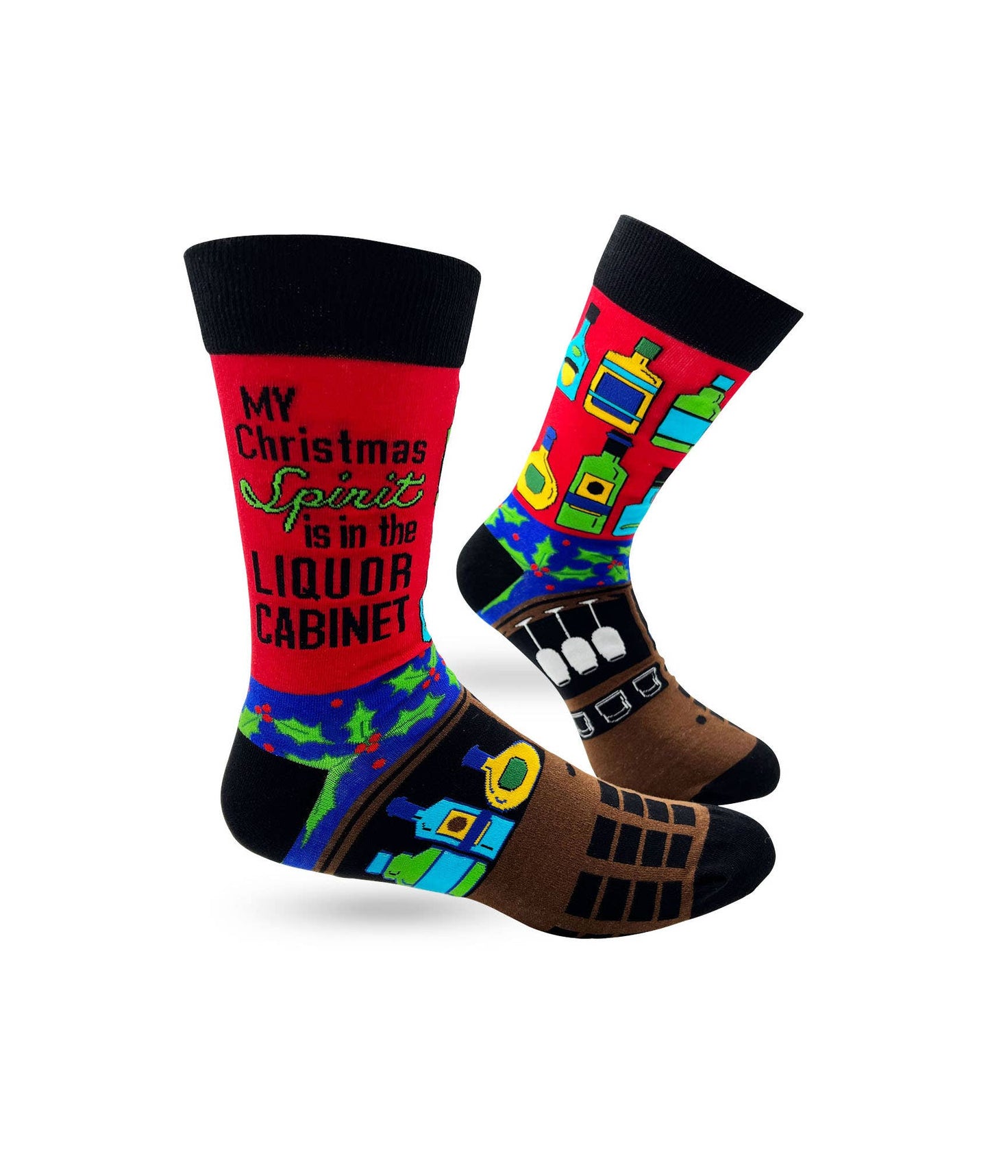 My Christmas Spirit is in the Liquor Cabinet Men's Socks