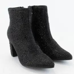 Iceberg Shimmer Booties- Black