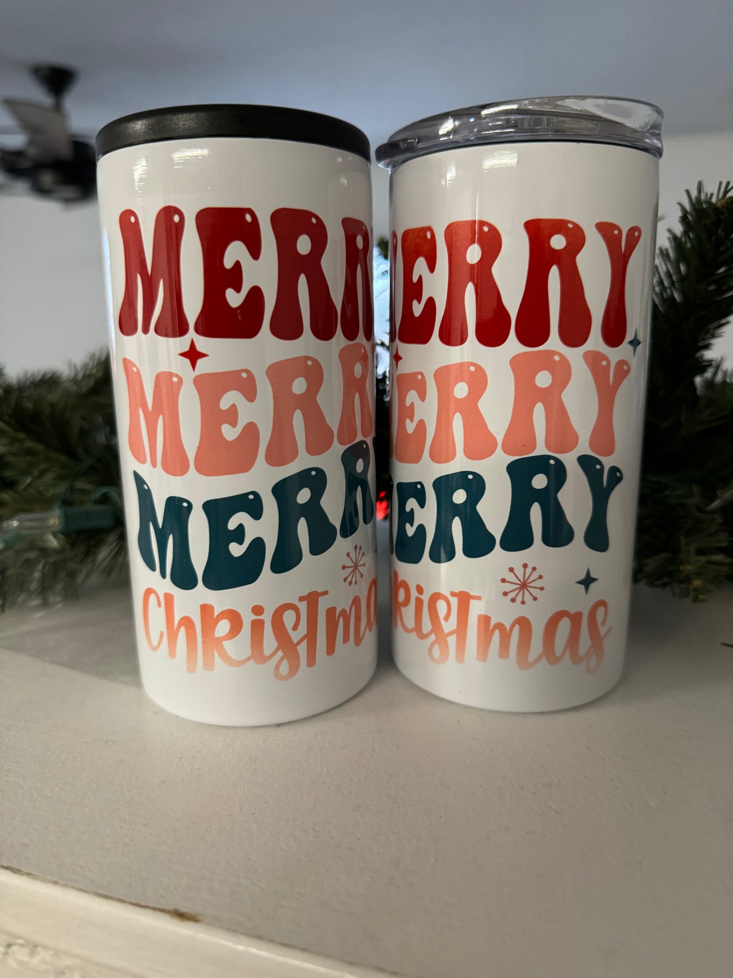Merry Merry Merry Christmas Koozie/Tumbler