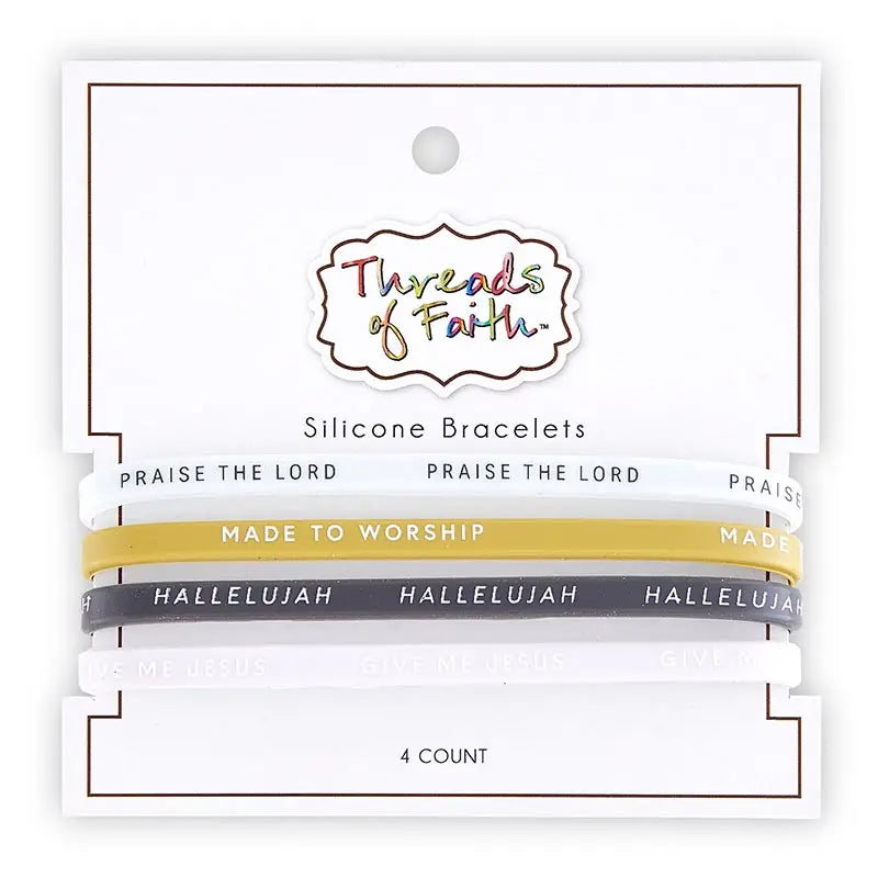 Threads of Faith Silicone Bracelets-Made To Worship