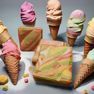 Rainbow Sherbet Handmade Soap