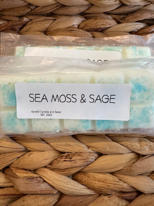 Soy wax Snapbar Melts: Sea Moss & Sage