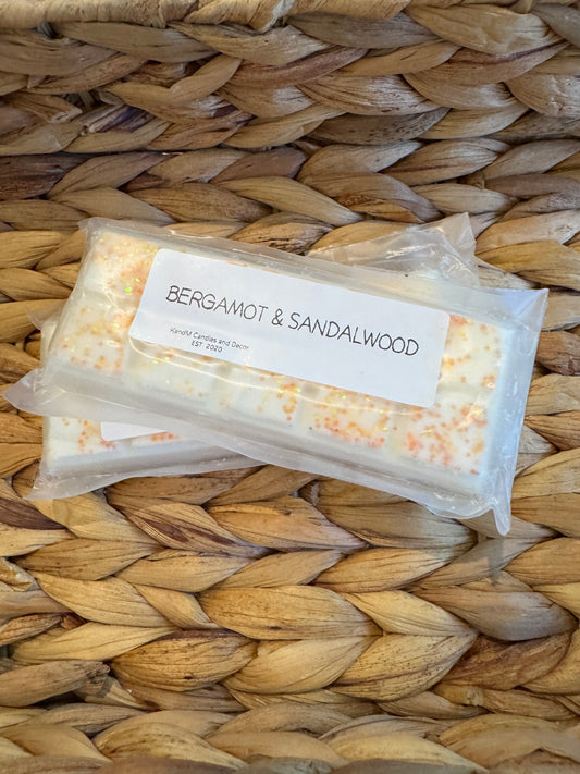 Soy wax Snapbar Melts: Bergamot & Sandalwood