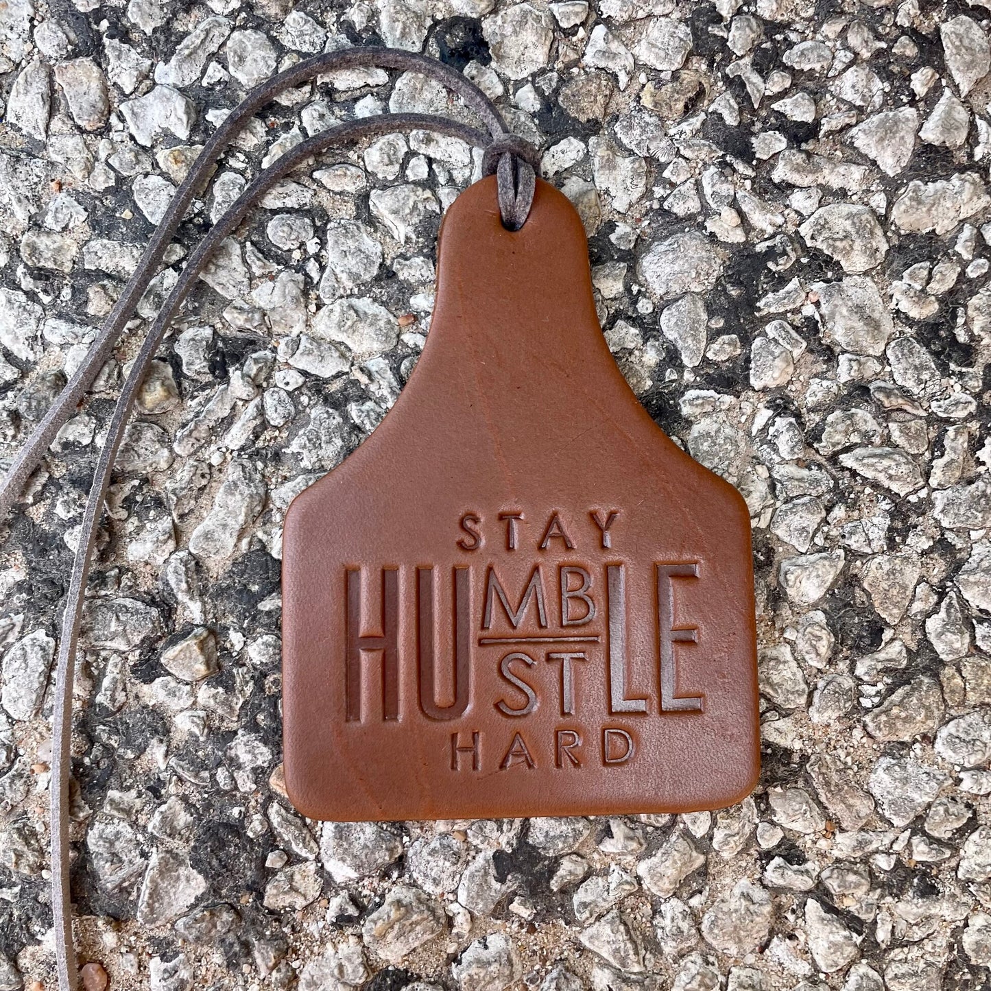 Stay Humble Cowtag Callahan Leather Freshie