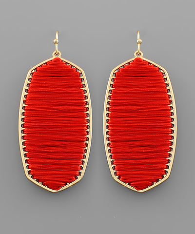 Threaded Hexagon Earrings