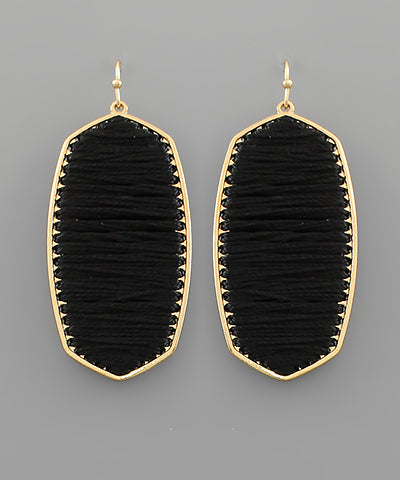 Threaded Hexagon Earrings