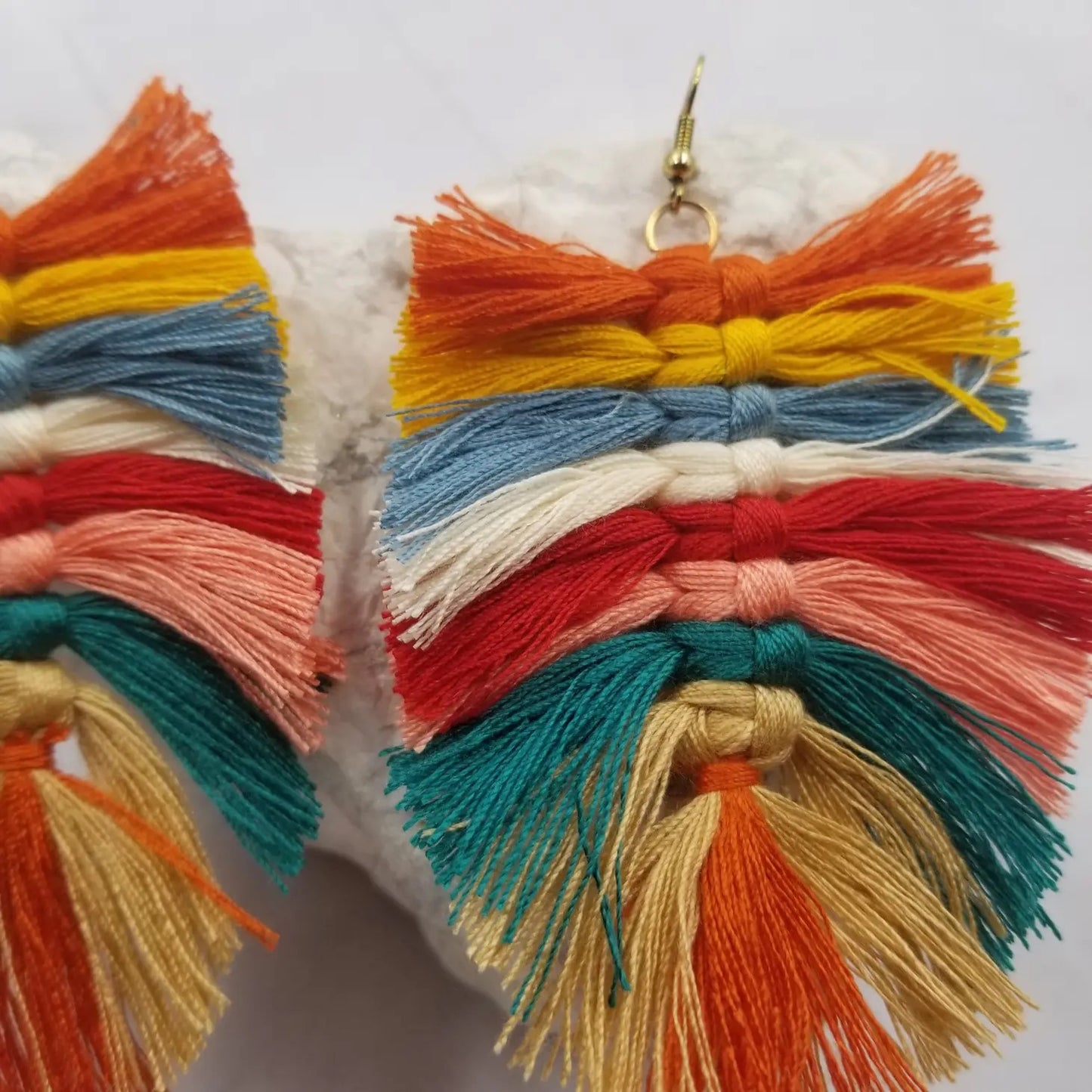 Boho Contoured Fringe Earrings