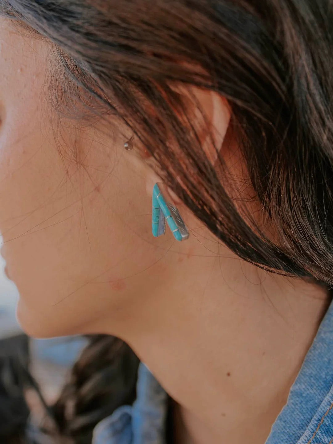 Turquoise Tuesday Zuni Teepee Earrings