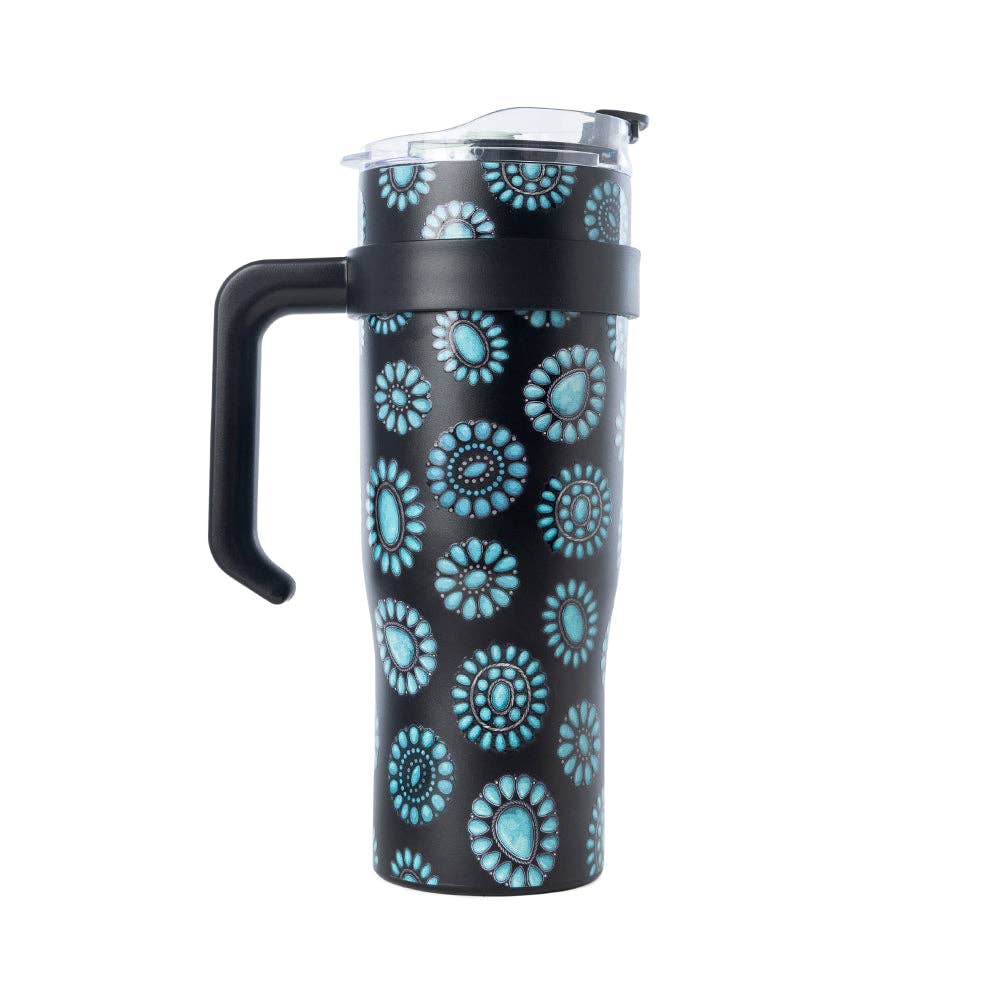 Concho Crest Western Tooled Tumbler