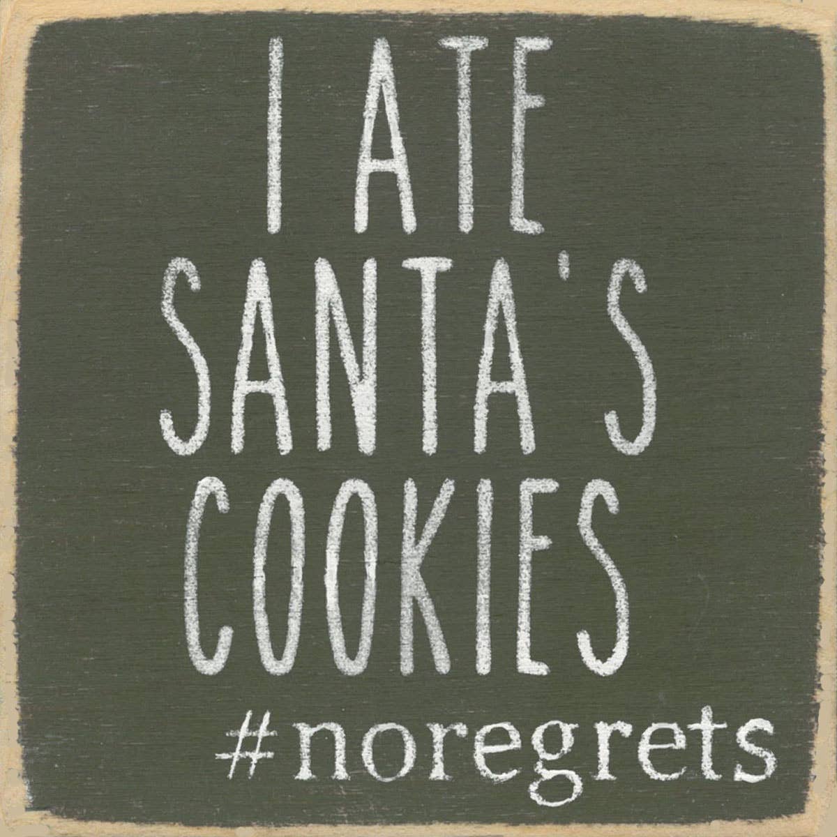 4X4 Santa's Cookies Block Sign