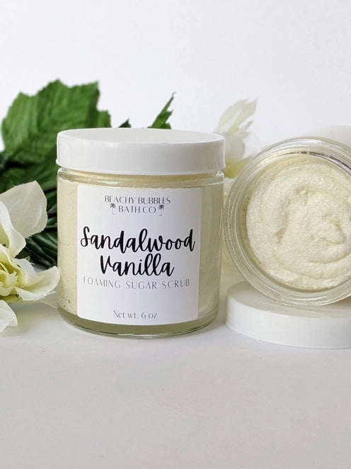 Sandalwood Vanilla Foaming Sugar Scrub