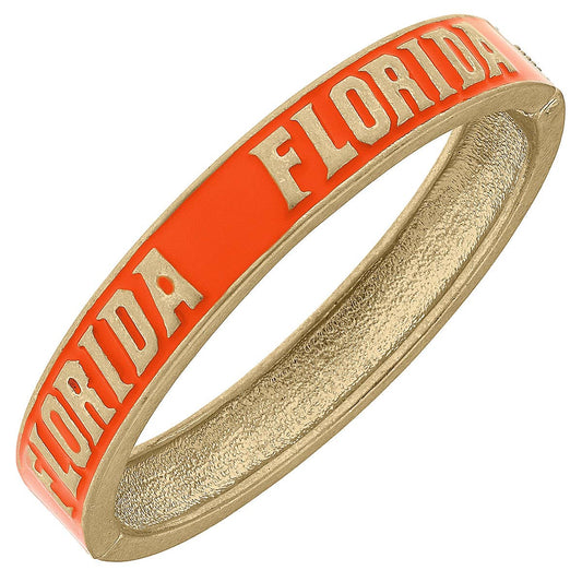 Florida Gators Enamel Hinge Bangle: Orange