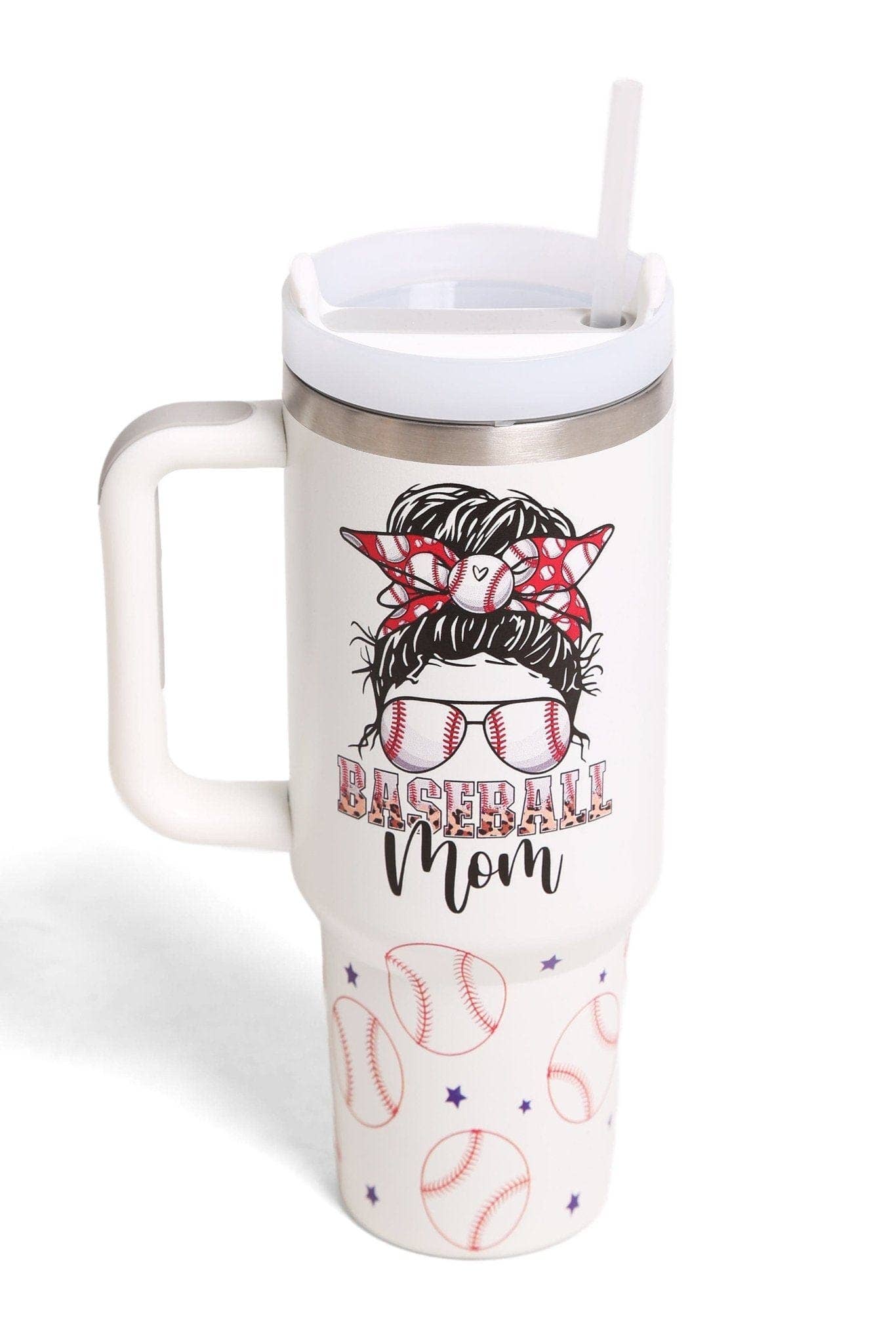 Baseball Mom 40 Oz Tumbler With Handle