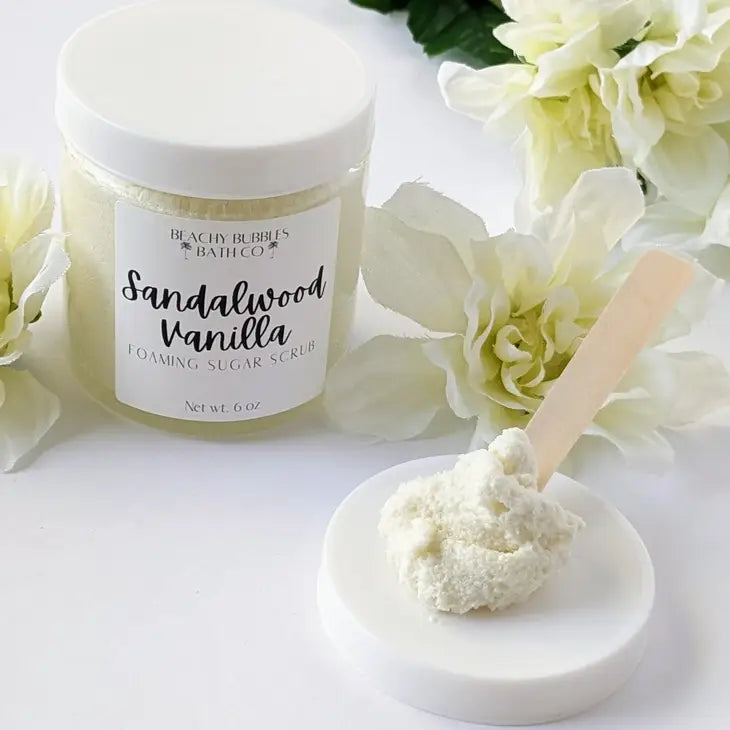 Sandalwood Vanilla Foaming Sugar Scrub