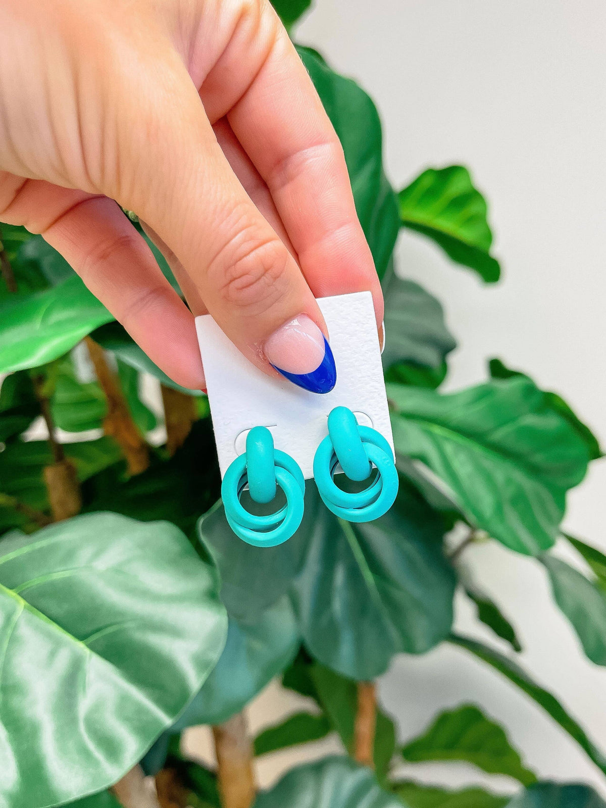 Knotted Loop Statement Stud Earrings