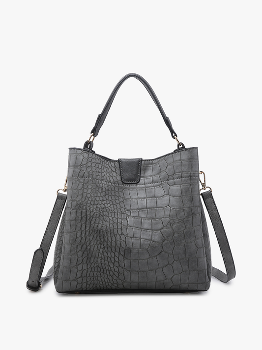 Jen & Co. Tati Monogrammable Satchel w/ Shoulder Strap