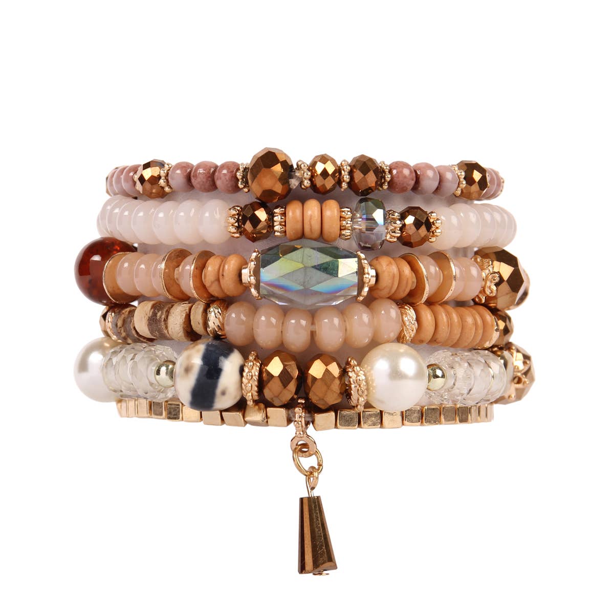 MULTI STONE BEADS STACKABLE BRACELET