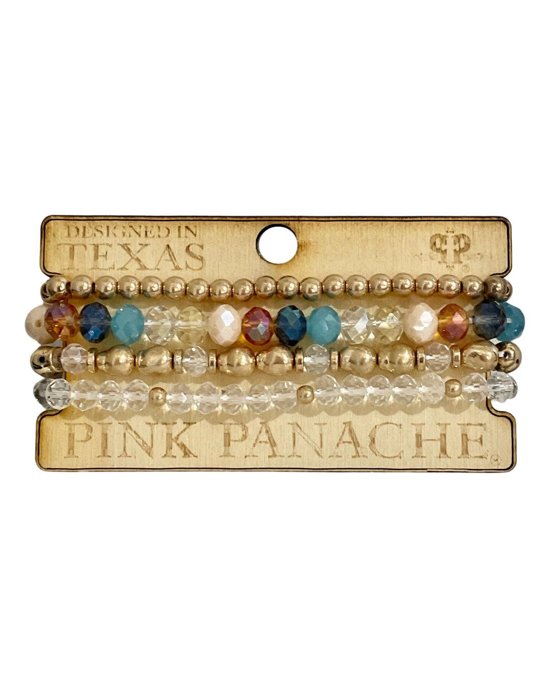 Multi-color gold bead bracelet