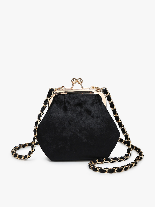 Jen & Co. Cleo Velvet Coin Pouch Crossbody