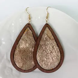 Horsehair Wooden Earrings