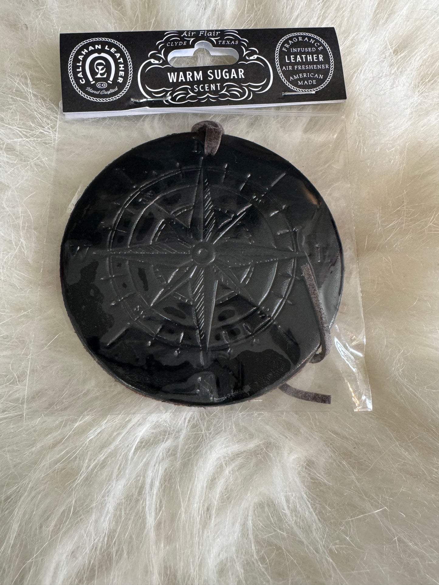 Compass Callahan Leather Car Freshie