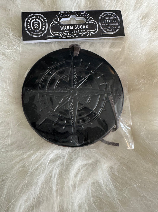 Compass Callahan Leather Car Freshie