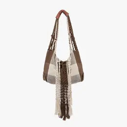 Jen & Co. June Plaid Handwoven Satchel