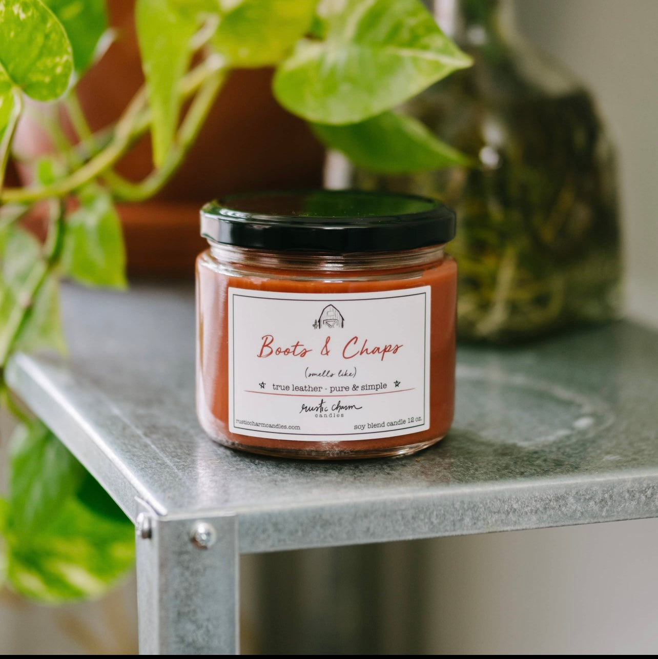 Boots & Chaps Leather Candle