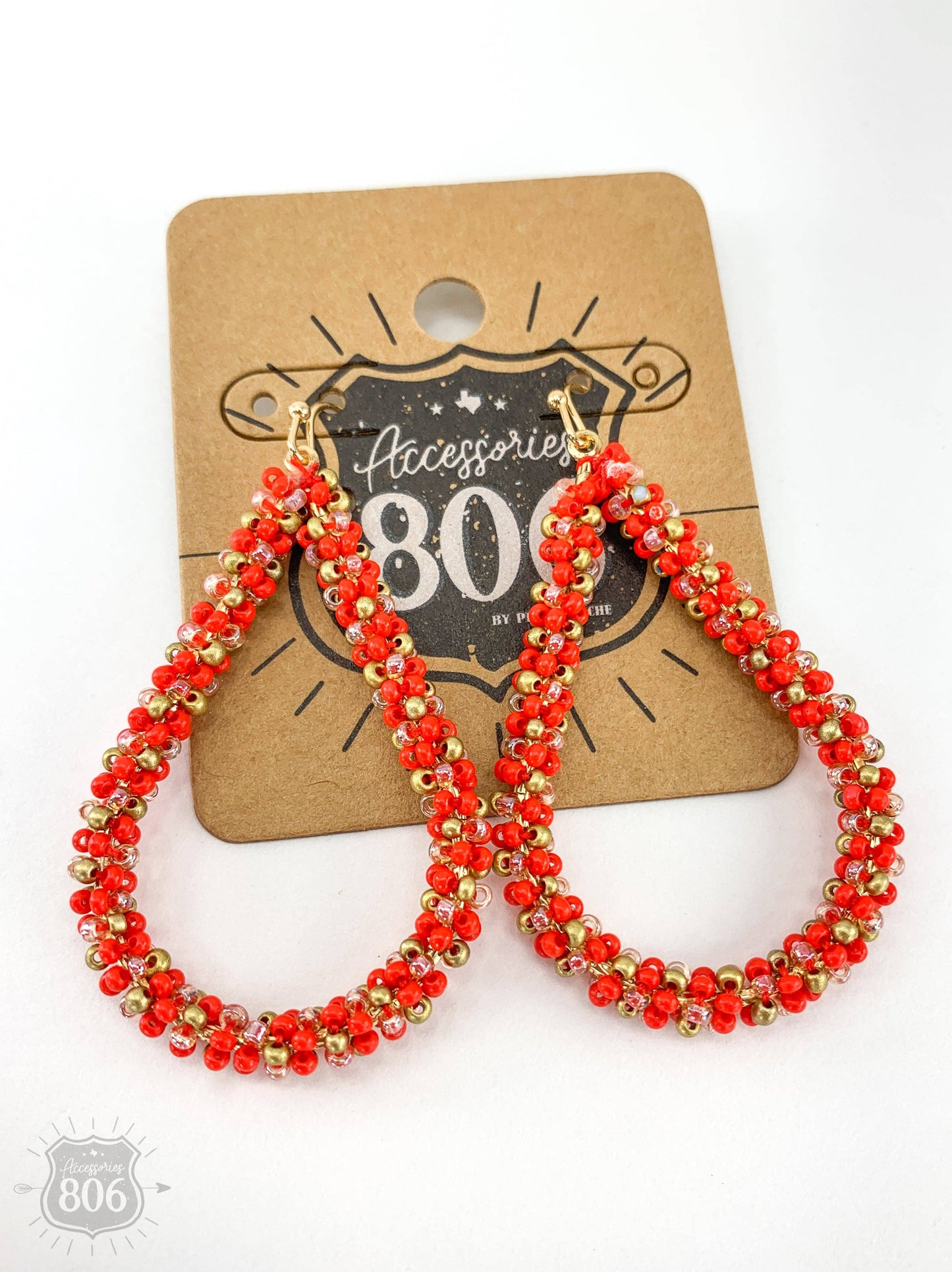 Beaded Teardrop Earrings