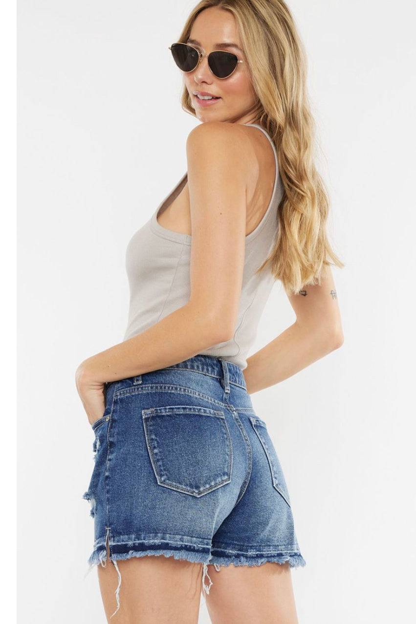 KanCam Button High Rise Shorts