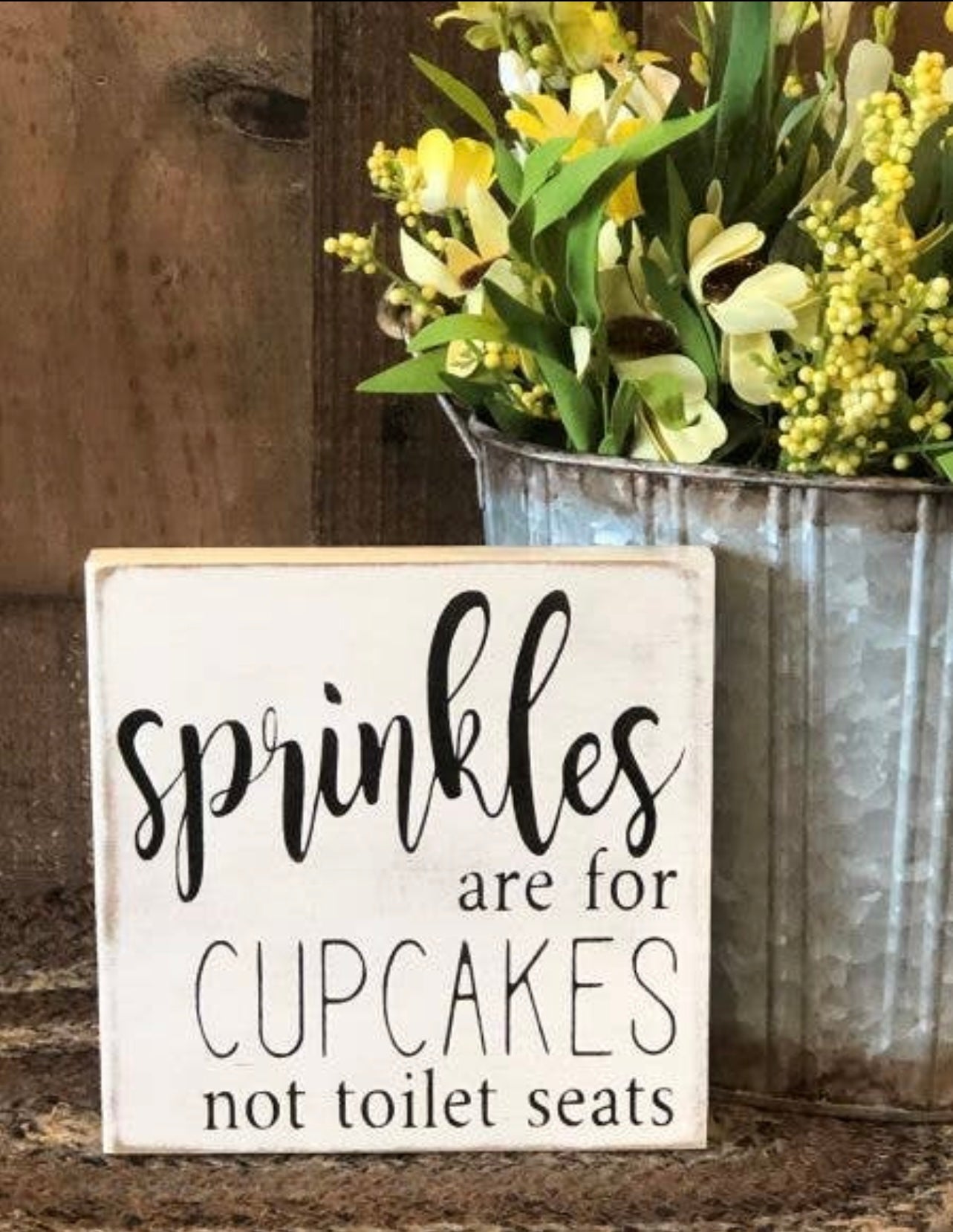 Sprinkles Are For Cupcakes Not Toilet Seats Sign