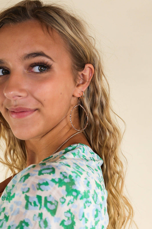 SPRINKLED WITH LOVE ROSE GOLD BEADED HOOP