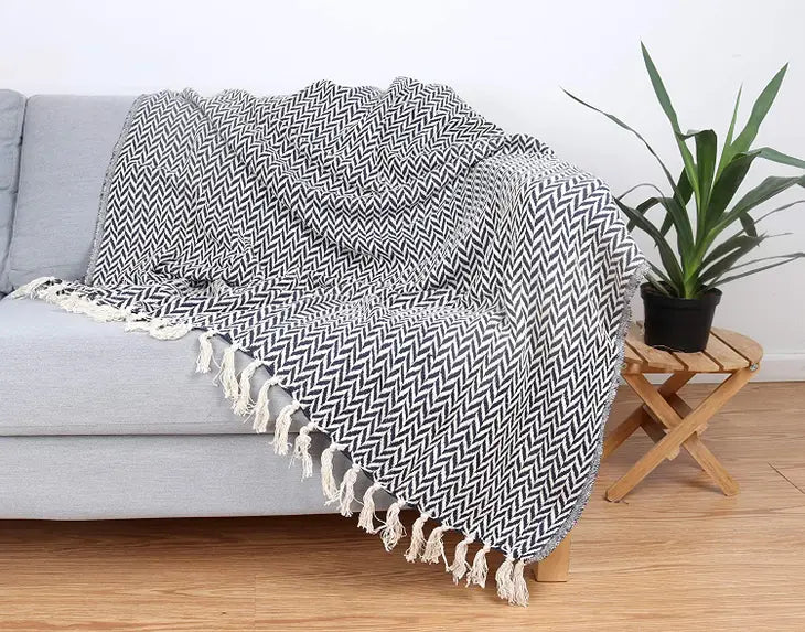 Chevron Cotton Throw Blanket