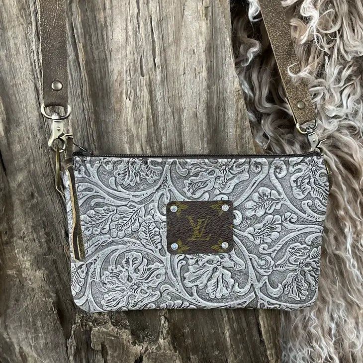LV Silver Floral Cross Body