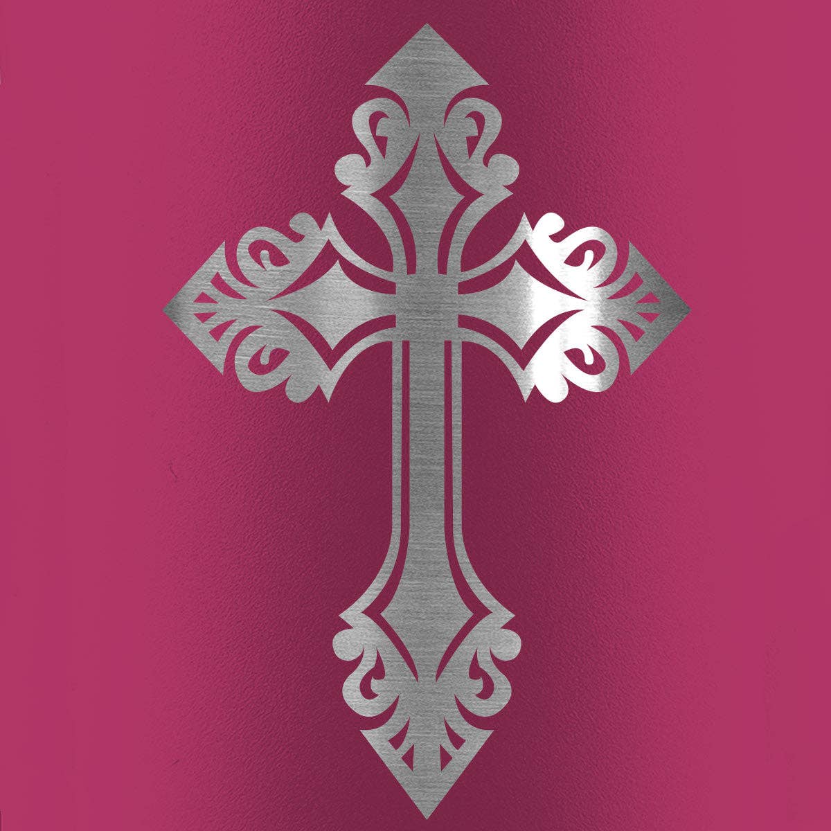 Kerusso 40 oz Stainless Steel Mug With Straw: Filigree Cross