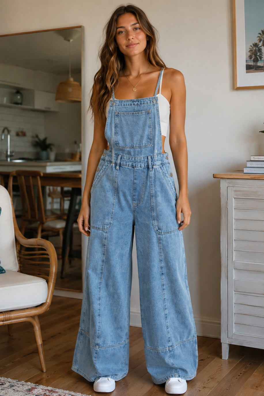 Miss Sparkling Wide Leg Overalls