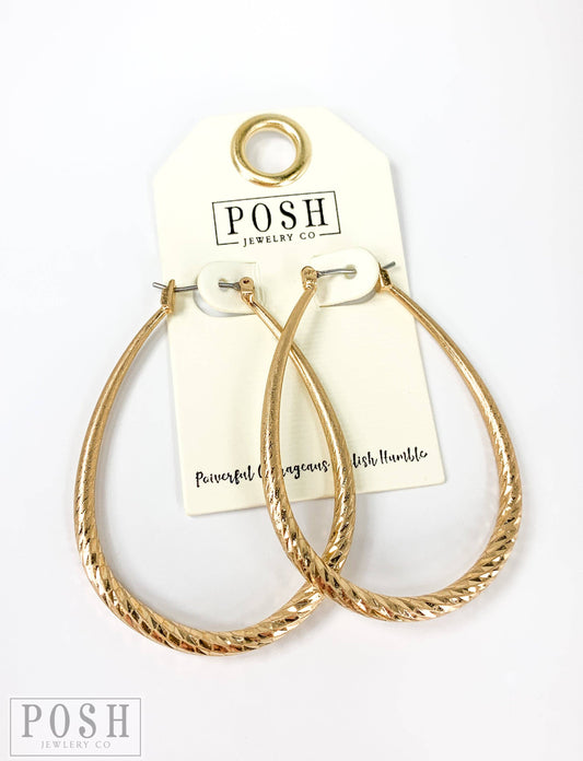 Harp Shape Hoop Earrings