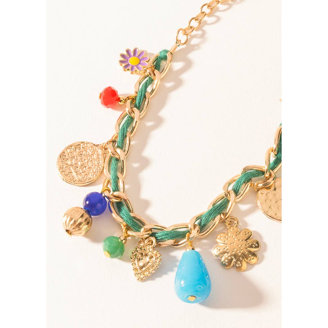 Trail Treasure Charm Bracelet in Canyon Turquoise: Canyon Turquoise